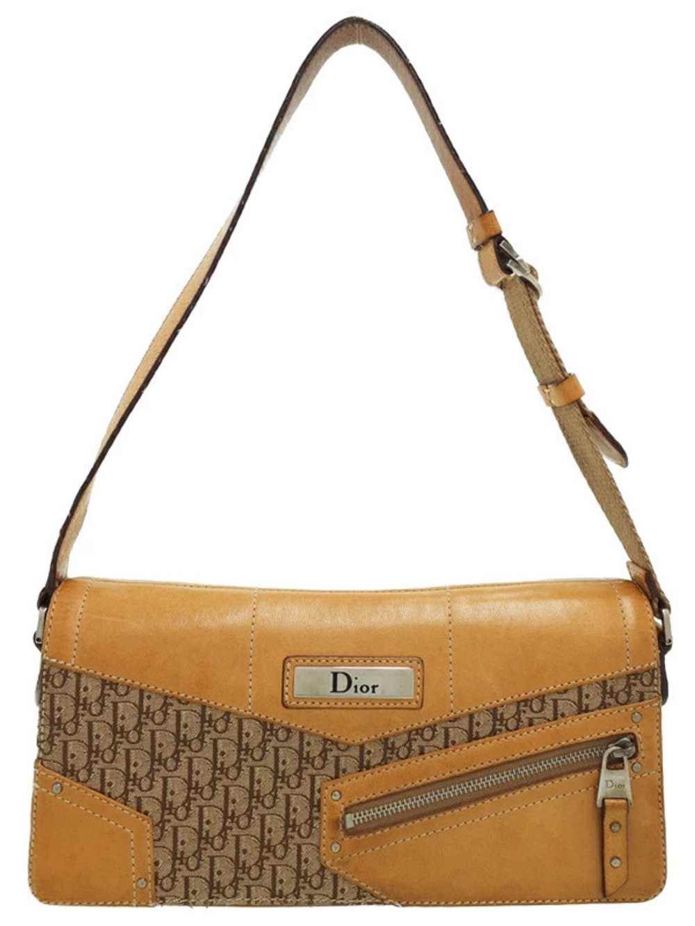Christian Dior Street Chic Trotter Bag John Galliano Beige Cream Trotter tan
